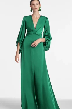 Women Sachin & Babi Gowns-Jenny Gown Emerald
