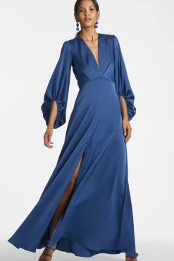 Women Sachin & Babi Gowns-Jenny Gown Washed Indigo