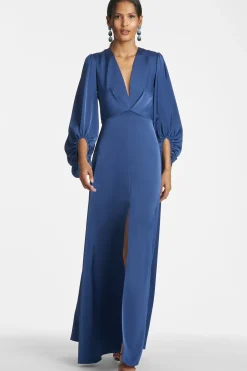 Women Sachin & Babi Gowns-Jenny Gown Washed Indigo
