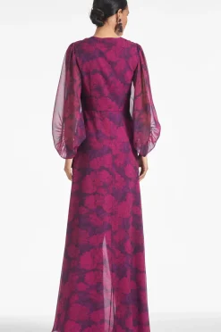 Women Sachin & Babi Gowns-Jenny Gown Magenta Bloom