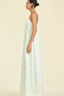 Women Sachin & Babi Gowns-Jessica Gown Jade Rose Watercolor
