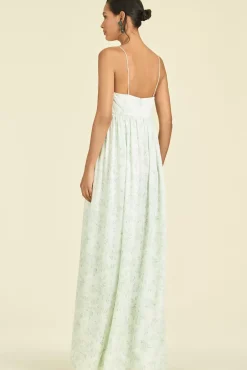 Women Sachin & Babi Gowns-Jessica Gown Jade Rose Watercolor