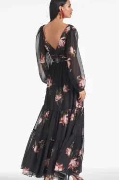 Women Sachin & Babi Gowns-Jules Gown Noir Blossom
