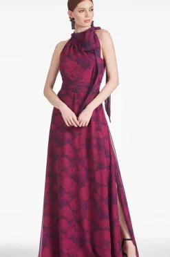 Women Sachin & Babi Gowns-Kayla Gown Magenta Bloom