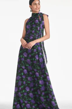Women Sachin & Babi Gowns-Kayla Gown Violet Garden
