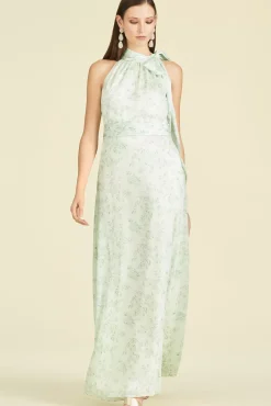 Women Sachin & Babi Gowns-Kayla Gown Jade Rose Watercolor