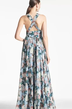 Women Sachin & Babi Gowns-Kenzia Gown Ice Blue Garden