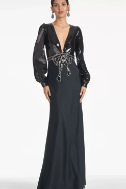 Women Sachin & Babi Gowns-Lane Gown Black