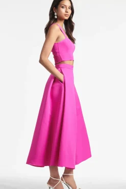Women Sachin & Babi Matching Sets-Leighton Skirt Cerise