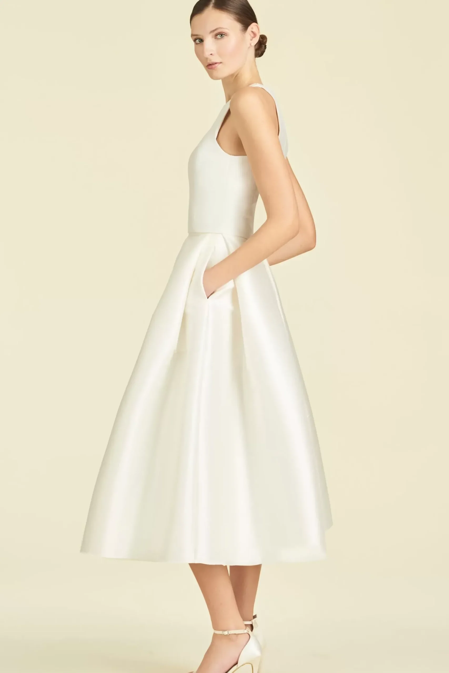 Women Sachin & Babi Skirts-Leighton Skirt Mikado Off White