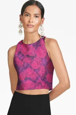 Women Sachin & Babi Tops & Blouses-Lexie Top Magenta Bloom