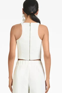 Women Sachin & Babi Tops & Blouses-Lexie Top Faille Ivory