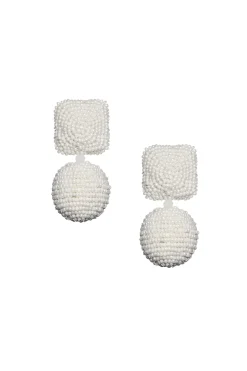 Women Sachin & Babi Earrings-Lydia Earrings-Smooth Beads Ivory