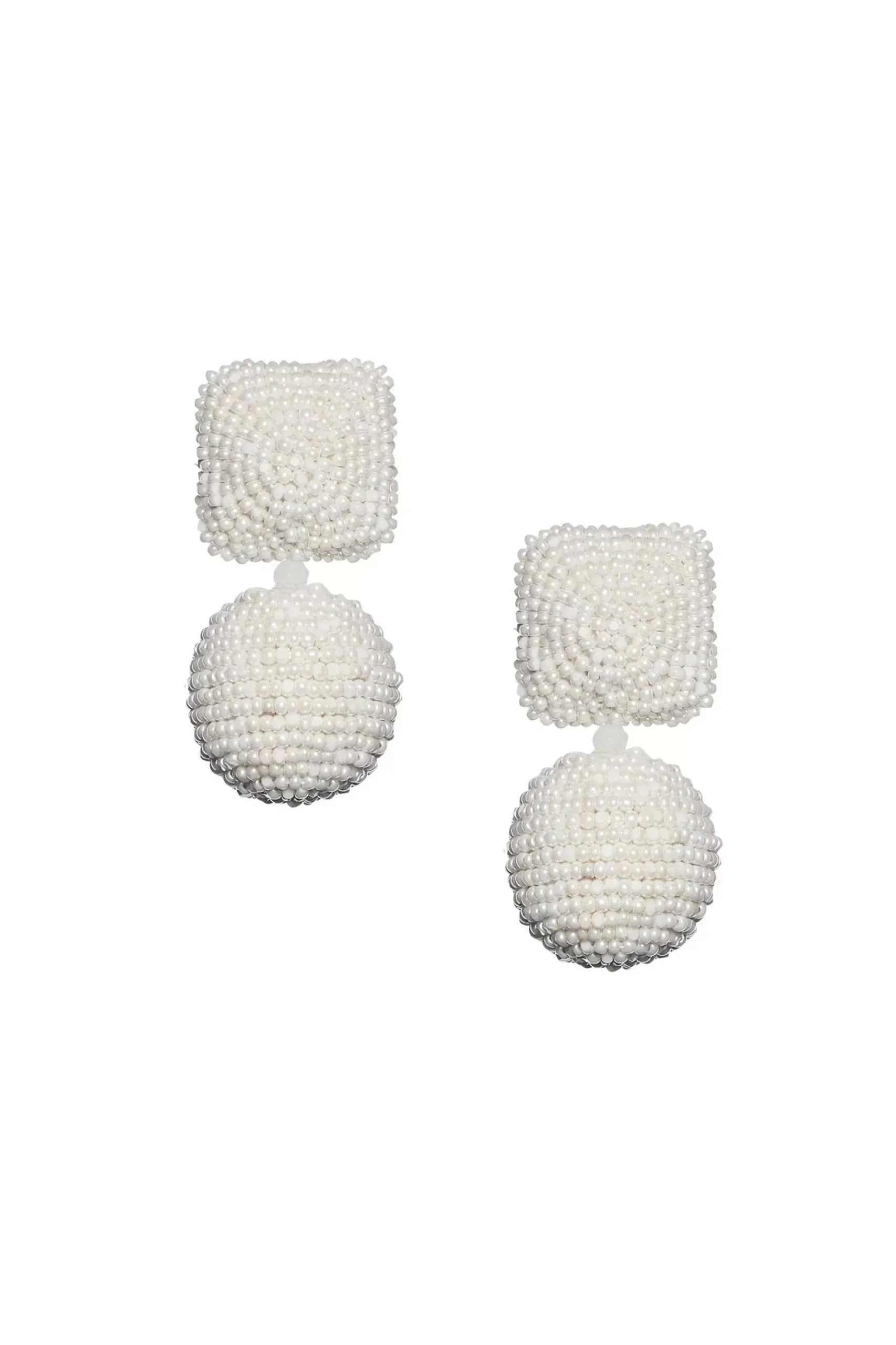 Women Sachin & Babi Earrings-Lydia Earrings-Smooth Beads Ivory