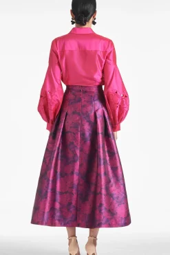 Women Sachin & Babi Matching Sets-Lydia Skirt Magenta Bloom