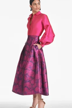 Women Sachin & Babi Skirts-Lydia Skirt Magenta Bloom