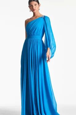 Women Sachin & Babi Gowns-Makayla Gown Azure