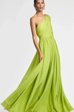 Women Sachin & Babi Gowns-Makayla Gown Chartreuse
