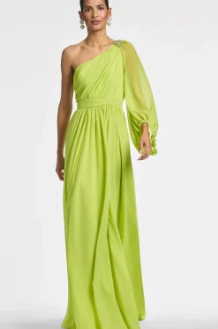Women Sachin & Babi Gowns-Makayla Gown Chartreuse