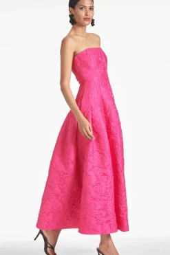 Women Sachin & Babi Gowns-Margaux Gown Fuchsia
