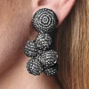 Women Sachin & Babi Earrings-Mini Coconuts Earrings-Metallic Faceted Beads Silver