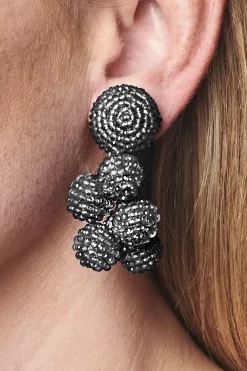 Women Sachin & Babi Earrings-Mini Coconuts Earrings-Metallic Faceted Beads Silver