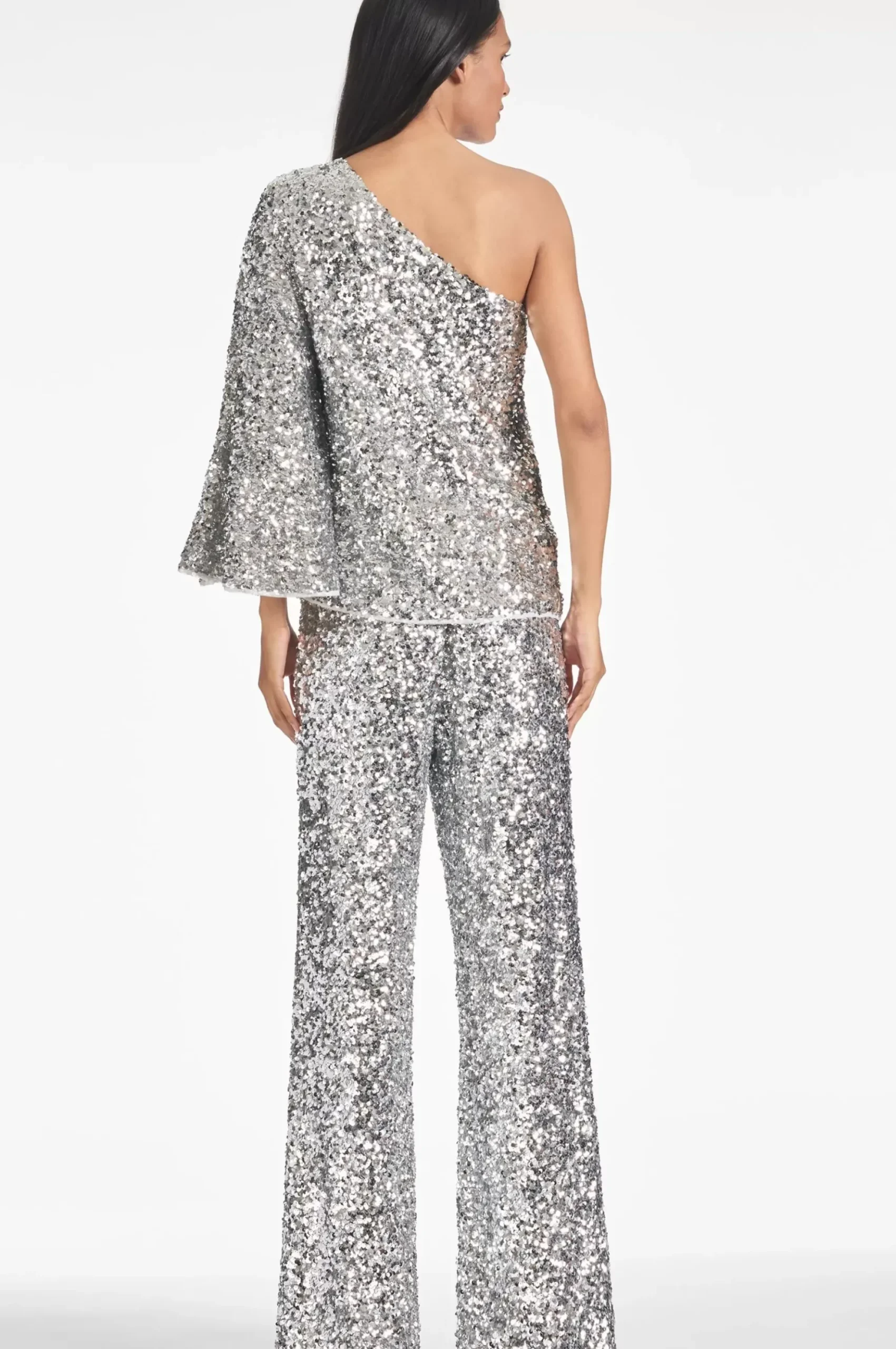 Women Sachin & Babi Tops & Blouses-Morgan Top Sequins Silver