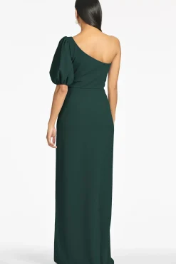Women Sachin & Babi Gowns-Nadia 4-Way Stretch Crepe Gown Emerald