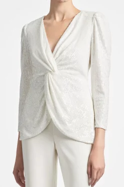 Women Sachin & Babi Tops & Blouses-Peyton Top Ivory