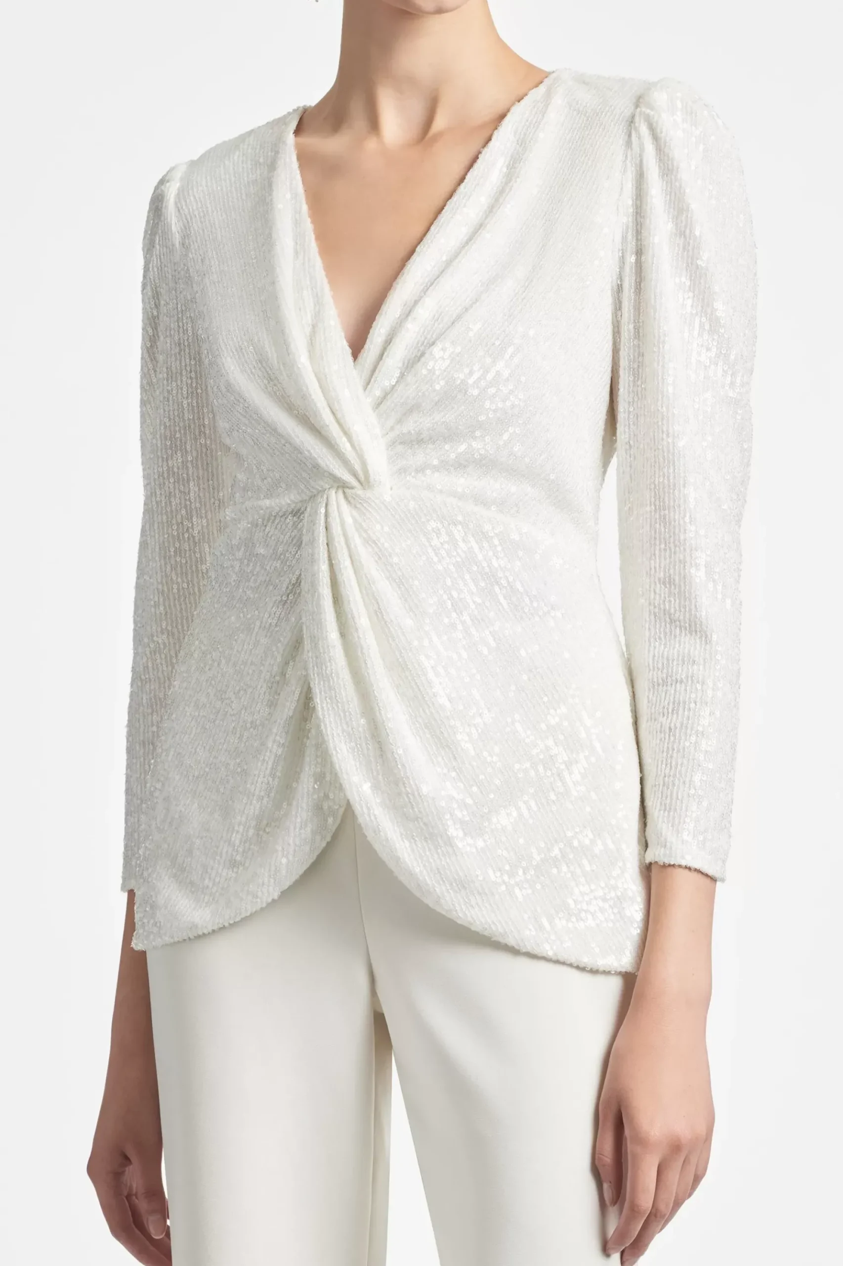 Women Sachin & Babi Tops & Blouses-Peyton Top Ivory