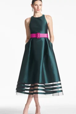 Women Sachin & Babi Dresses-Rani Dress Forest Green