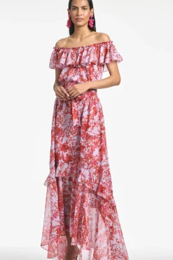 Women Sachin & Babi Dresses-Riley Dress Amaranths Spray