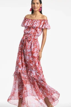 Women Sachin & Babi Gowns-Riley Dress Amaranths Spray