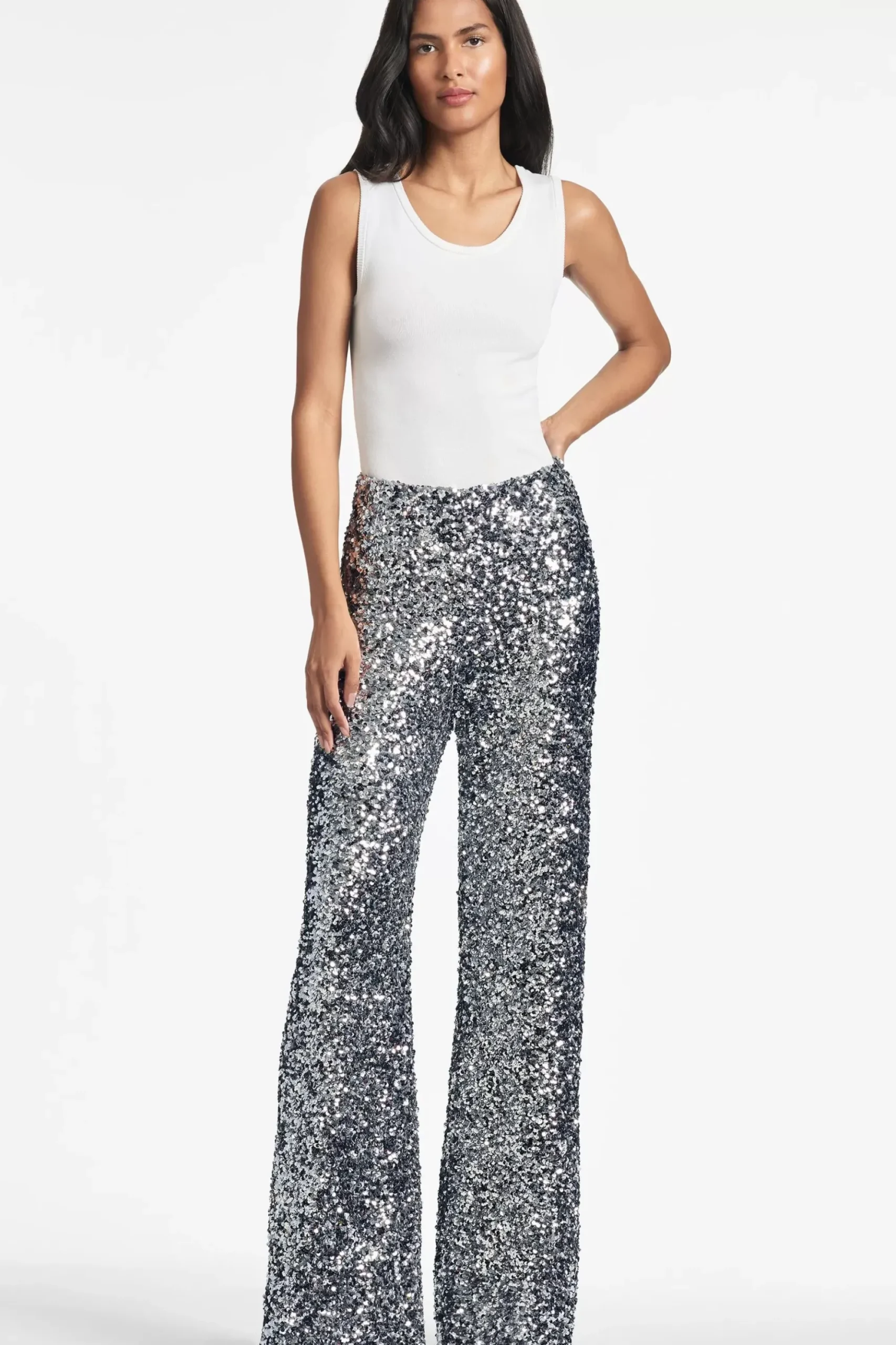 Women Sachin & Babi Pants & Jumpsuits-Sequin Alli Pant Gunmetal