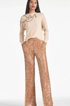 Women Sachin & Babi Matching Sets-Sequin Bri Pant Honey