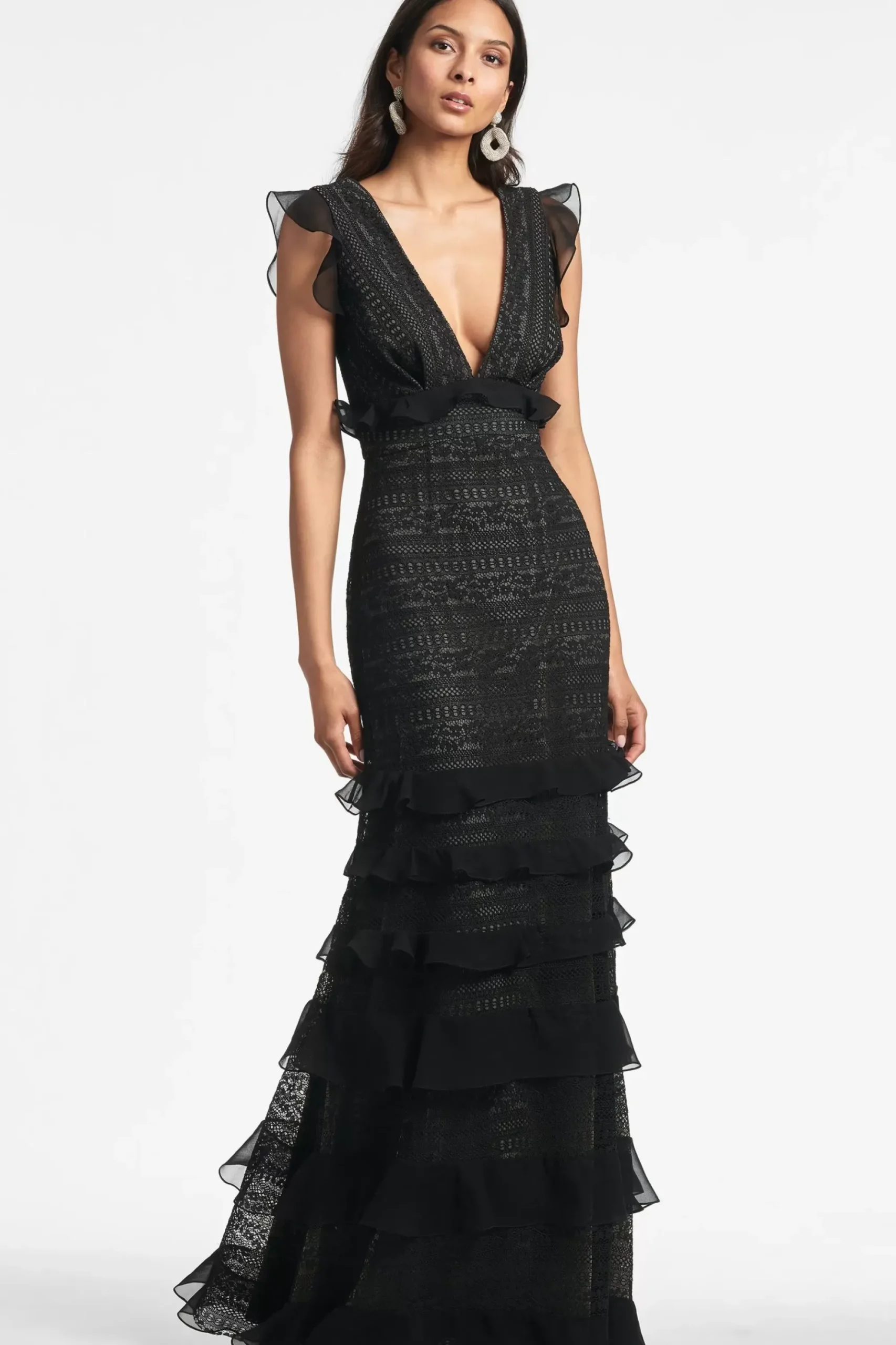 Women Sachin & Babi Gowns-Serafina Gown Black