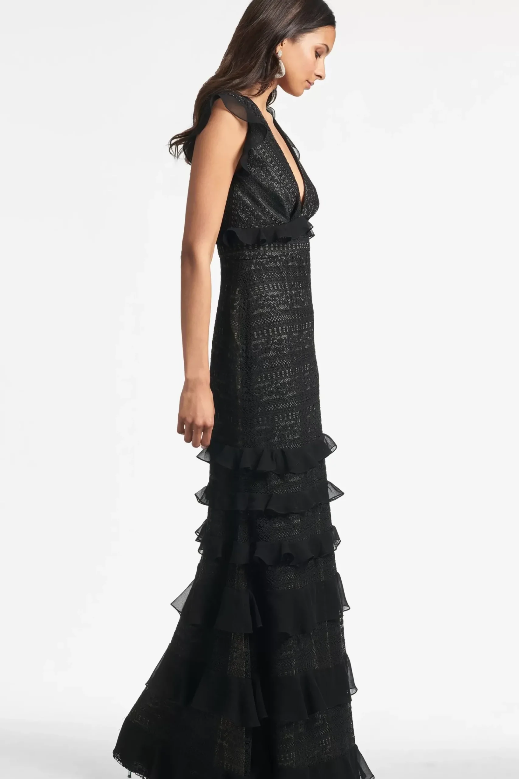 Women Sachin & Babi Gowns-Serafina Gown Black