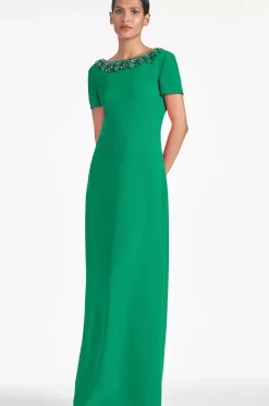 Women Sachin & Babi Gowns-Shiloh Gown Cadmium Green