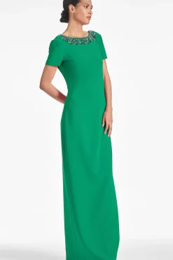 Women Sachin & Babi Gowns-Shiloh Gown Cadmium Green