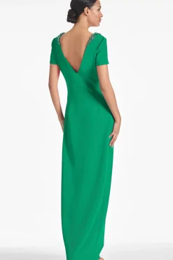 Women Sachin & Babi Gowns-Shiloh Gown Cadmium Green