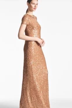 Women Sachin & Babi Gowns-Shiloh Gown Honey