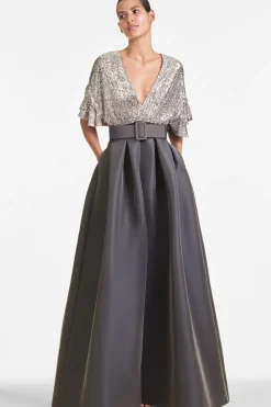 Women Sachin & Babi Gowns-Simone Gown Charcoal