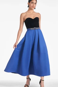 Women Sachin & Babi Gowns-Siobhan Gown Black/Cobalt