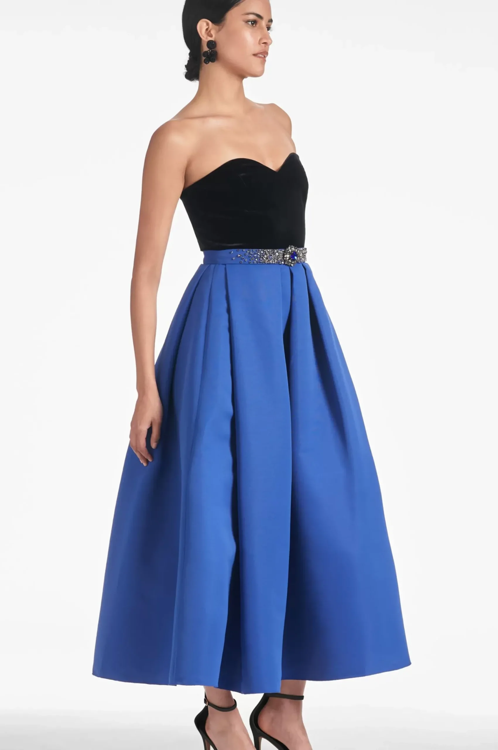 Women Sachin & Babi Gowns-Siobhan Gown Black/Cobalt