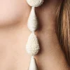 Women Sachin & Babi Earrings-Tallulah Earrings-Smooth Beads/Thread Ivory