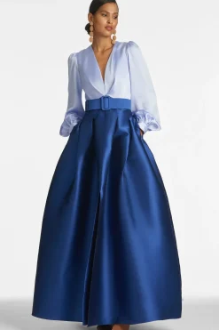 Women Sachin & Babi Gowns-Zoe Gown Periwinkle & Eclipse