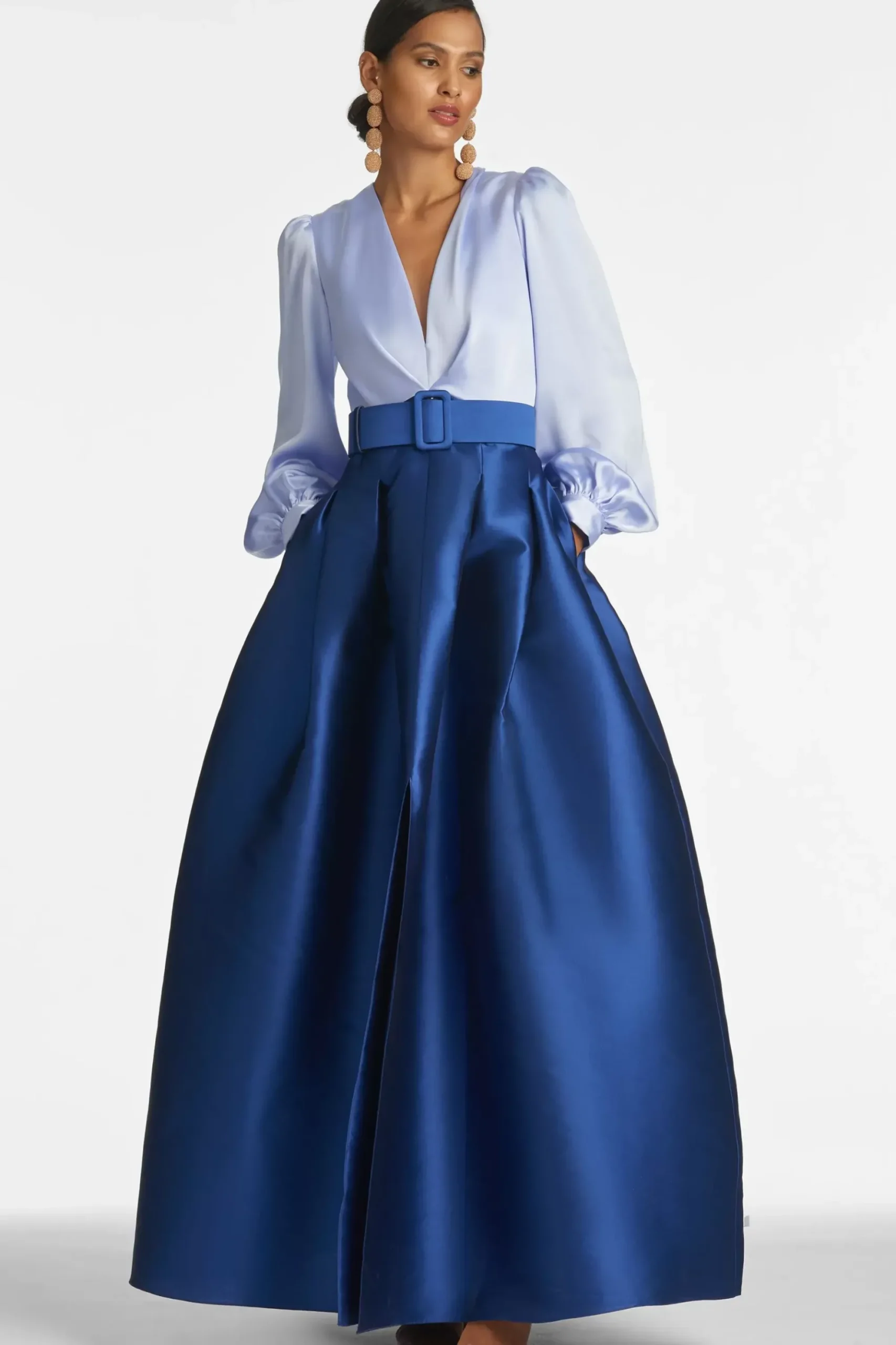 Women Sachin & Babi Gowns-Zoe Gown Periwinkle & Eclipse