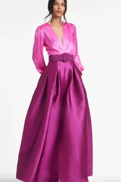 Women Sachin & Babi Gowns-Zoe Gown-Pink/Magenta Pink & Magenta