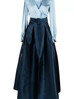 Women Sachin & Babi Gowns-Zoe Gown-Slate/Navy Slate & Navy