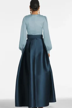 Women Sachin & Babi Gowns-Zoe Gown-Slate/Navy Slate & Navy
